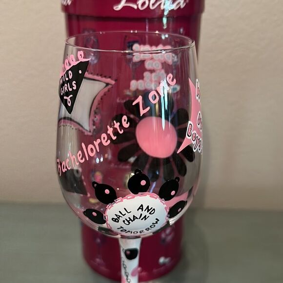 Womens‎ Wine Glass Lolita - Last Night Out - Bachelorette Party NEW - Picture 3 of 4